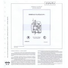 Colección 10 Homenajes Filatélicos nº1 al 10 en hojas Torres.  - 1