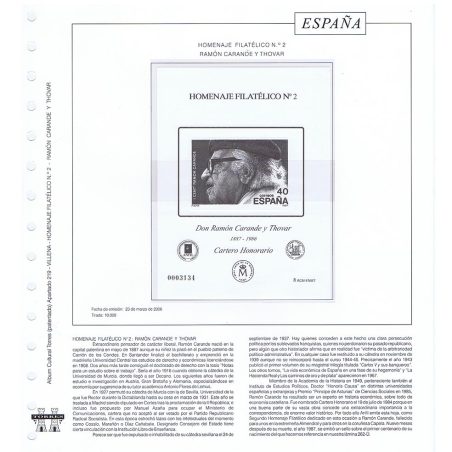 Colección 10 Homenajes Filatélicos nº1 al 10 en hojas Torres.