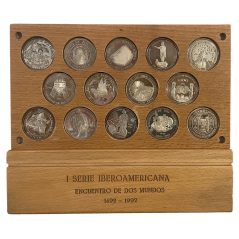 Monedas 1991 I Iberoamericana Encuentro de 2 mundos. Plata.  - 1