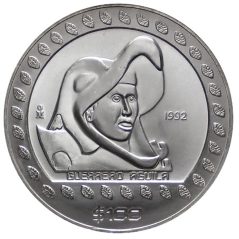 Moneda onza de plata 1$ México 1992 Guerrero Águila  - 1
