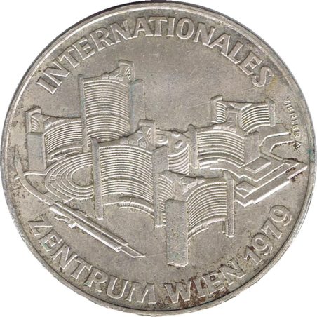 Moneda de plata 100 schillings Austria 1979 Centro Internacional.  - 1