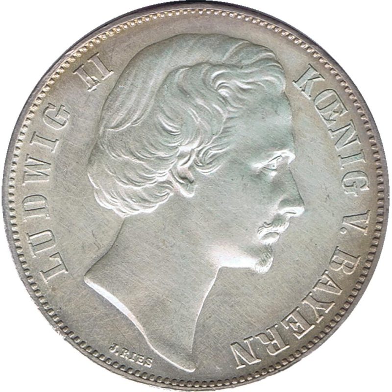Moneda de plata Alemania 1 Thaler Bavaria 1872 Ludwig II. - 1 Moneda de plata Alemania 1 Thaler Bavaria 1872 Ludwig II. - 1