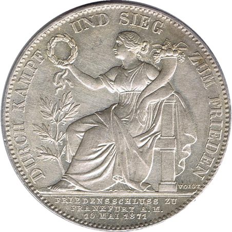 Moneda de plata Alemania 1 Thaler Bavaria 1872 Ludwig II.