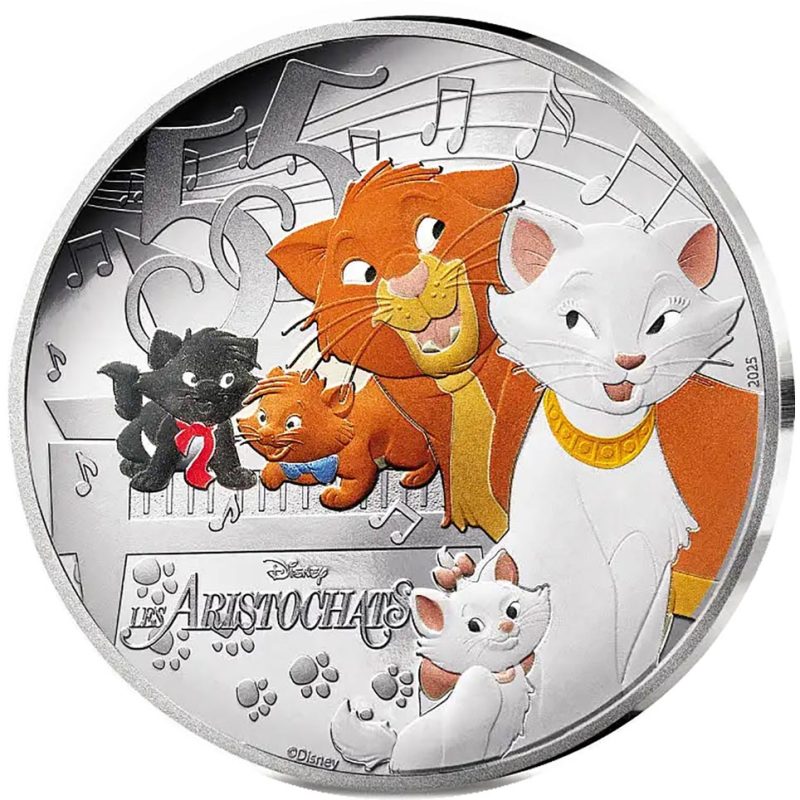 Francia 10€ 2025 Disney Los Aristogatos. Plata Proof. - 1 Francia 10€ 2025 Disney Los Aristogatos. Plata Proof. - 1