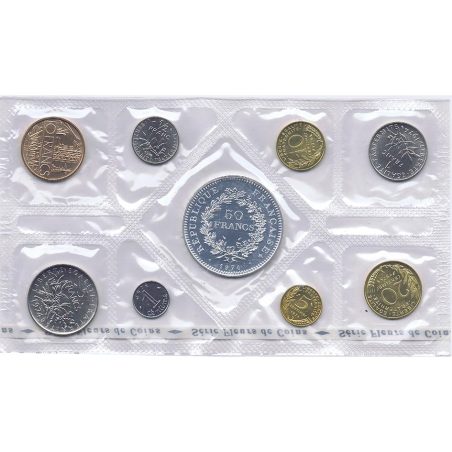 Estuche monedas Francia 1974. Flor de Cuño.