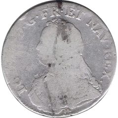 Moneda de plata 1 ECU Francia 1726 Luis XV Orleans.  - 1