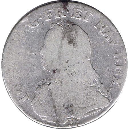 Moneda de plata 1 ECU Francia 1726 Luis XV Orleans.  - 1
