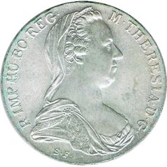 Moneda de plata Austria Thaler 1780. Reacuñación  - 1