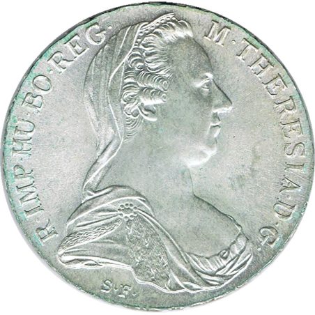 Moneda de plata Austria Thaler 1780. Reacuñación  - 1