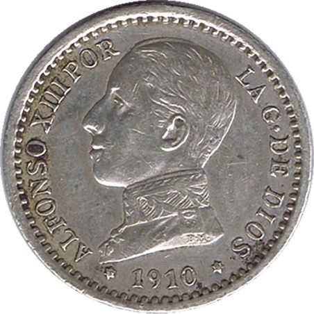 50 céntimos Plata 1910 *10 Alfonso XIII PC V.  - 1