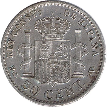 50 céntimos Plata 1910 *10 Alfonso XIII PC V.