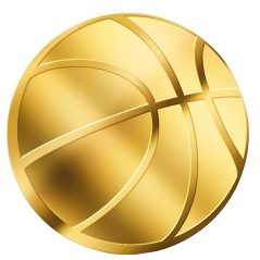 Moneda de oro 3000 Francs Tchad. Balón de Baloncesto.
