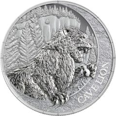 Moneda onza de plata 20 Dollars Liberia 2026 León Cavernario.  - 1