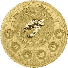 Moneda 1/10 oz. de oro 100 Dollars Liberia 2026 León Cavernario.