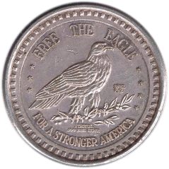 Moneda onza de plata Estados Unidos 1982 Free The Eagle.  - 1