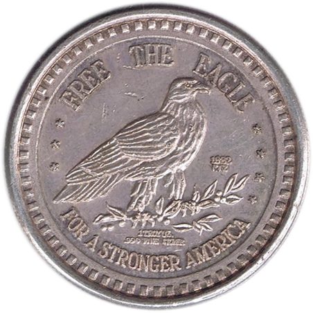 Moneda onza de plata Estados Unidos 1982 Free The Eagle.  - 1
