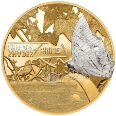 Moneda onza de plata 5$ Islas Cook 2015. Mariposa.  - 1