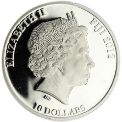 Moneda de plata 10$ Fifji 2012. Saint Alexius.