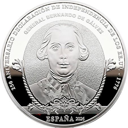 Moneda 2026 250 aniversario EEUU. Gálvez. 10 euros Plata  - 1