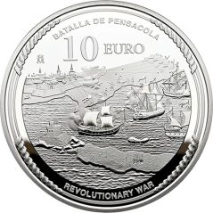 Moneda 2026 250 aniversario EEUU. Gálvez. 10 euros Plata