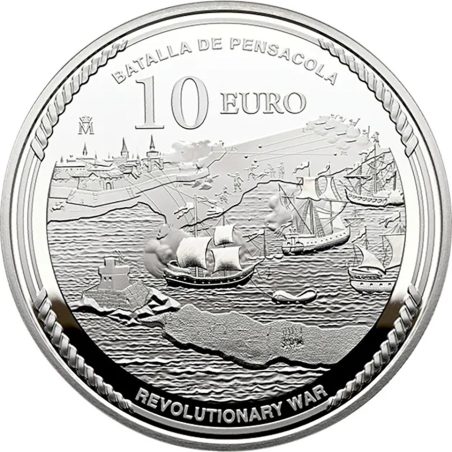 Moneda 2026 250 aniversario EEUU. Gálvez. 10 euros Plata