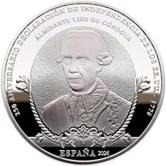 Moneda 2026 250 aniversario EEUU. Córdova. 10 euros Plata  - 1