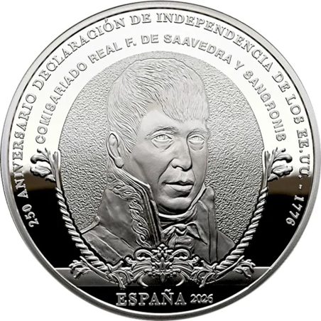 Moneda 2026 250 aniversario EEUU. Saavedra. 10 euros Plata  - 1