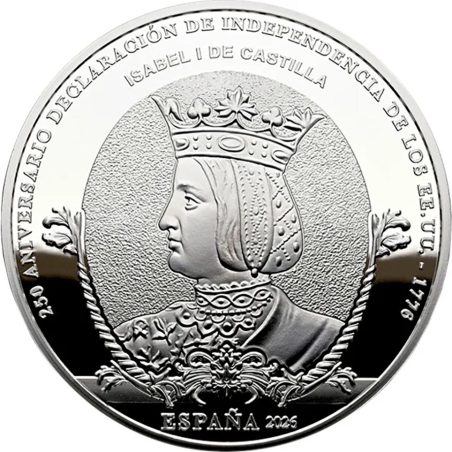 Moneda 2026 250 aniversario EEUU. Isabel I. 10 euros Plata  - 1