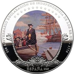 Moneda 2026 250 aniversario EEUU. Trece Salvas. 50 euros Plata  - 1