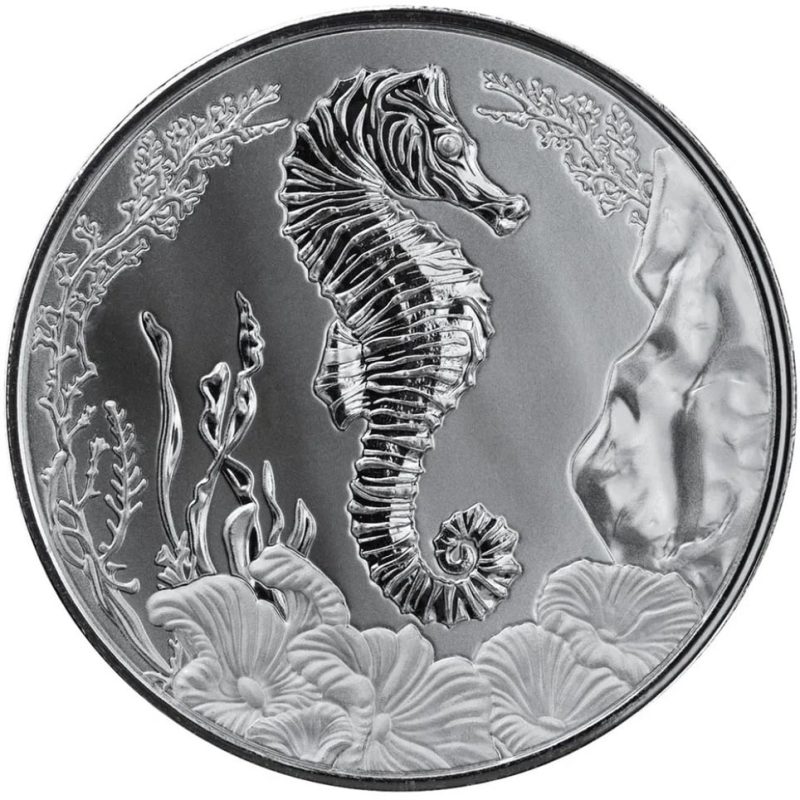 Moneda onza de plata 2 Tala Samoa 2025. Caballito de Mar. - 1 Moneda onza de plata 2 Tala Samoa 2025. Caballito de Mar. - 1