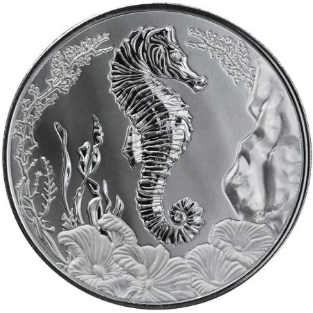 Moneda onza de plata 2 Tala Samoa 2025. Caballito de Mar.  - 1