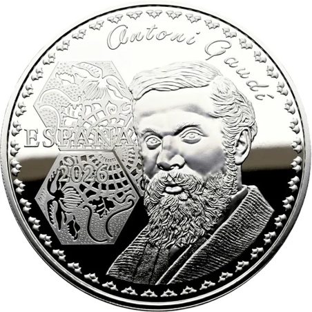 Moneda 2026 Año Gaudí. Sagrada Familia. 10 euros Plata
