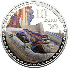 Moneda 2026 Año Gaudí. Parque Güell. 10 euros Plata  - 1