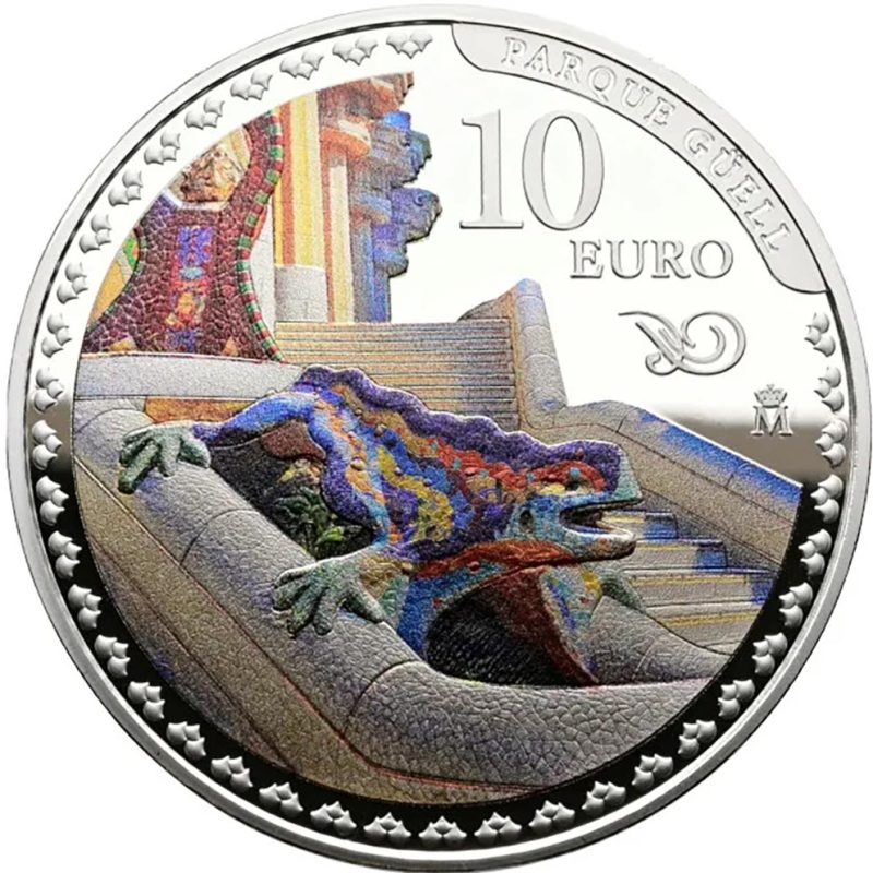 Moneda 2026 Año Gaudí. Parque Güell. 10 euros Plata - 1 Moneda 2026 Año Gaudí. Parque Güell. 10 euros Plata - 1