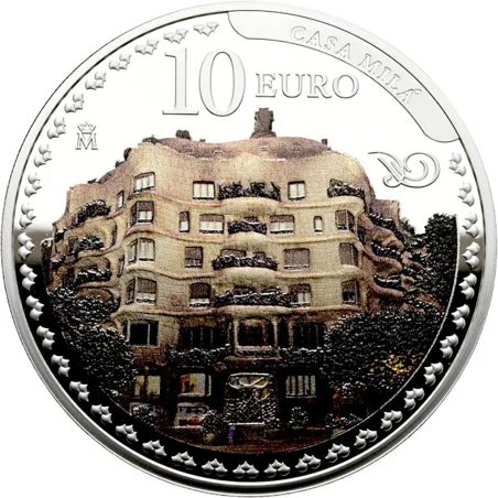 Moneda 2026 Año Gaudí. Casa Milà. 10 euros Plata  - 1