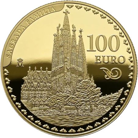 Moneda 2026 Año Gaudí. Estuche conjunto 3 monedas oro.