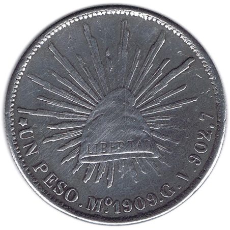 Moneda de plata 1 peso Mexico 1948.  - 1