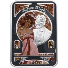 Moneda de plata 1$ Niue 2010 Pintores. Alfons Mucha.  - 2