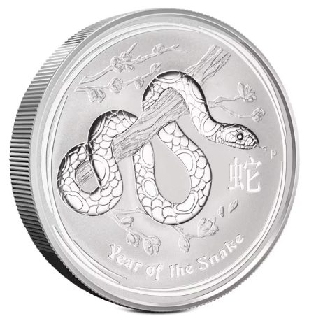 Moneda 2 onzas de plata 2$ Australia Año Lunar Serpiente 2013  - 1