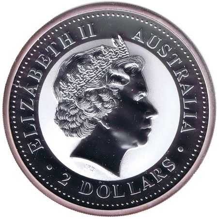 Moneda 2 onzas de plata 2$ Australia Kookaburra 2002