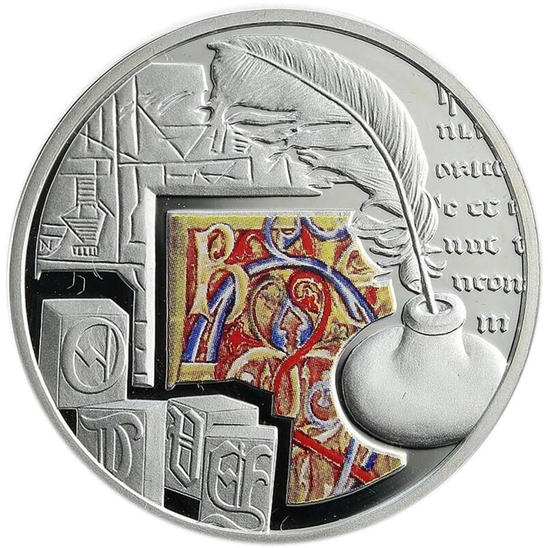 Moneda de plata 1$ Niue 2011 La Escritura. Color. - 1 Moneda de plata 1$ Niue 2011 La Escritura. Color. - 1