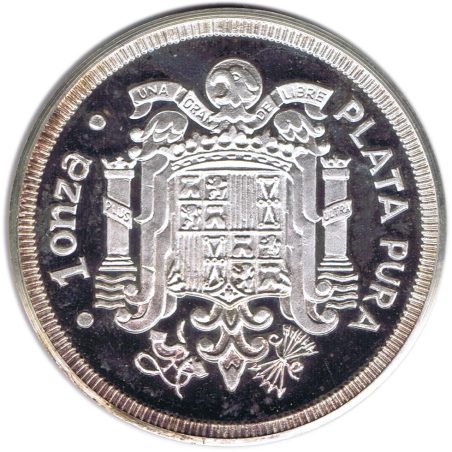 Medalla onza de plata Francisco Franco Caudillo España.