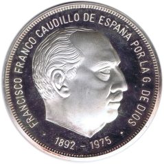 Medalla onza de plata Francisco Franco 1892-1975.