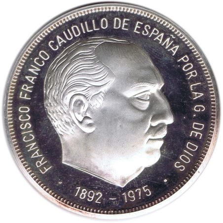 Medalla onza de plata Francisco Franco 1892-1975.
