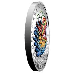 Moneda de plata 25$ Canadá 2017 Dragón. Color