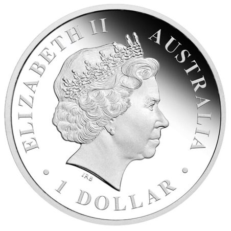 Moneda onza de plata 1$ Australia 2009 Ave Brolga. Color