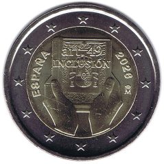 moneda conmemorativa 2 euros España 2026 Inclusión.  - 1