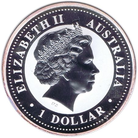 Moneda onza de plata 1$ Australia Kookaburra 2008. Dorada