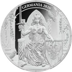 Moneda onza de plata Alemania 5 Mark 2026 Germania. Proof  - 1