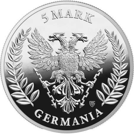 Moneda onza de plata Alemania 5 Mark 2026 Germania. Proof